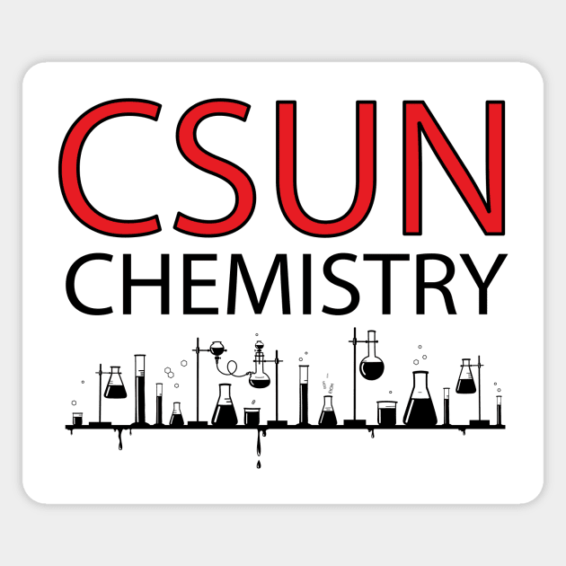 CSUN Chemistry (Black Print) Sticker by csunasbmbchapter